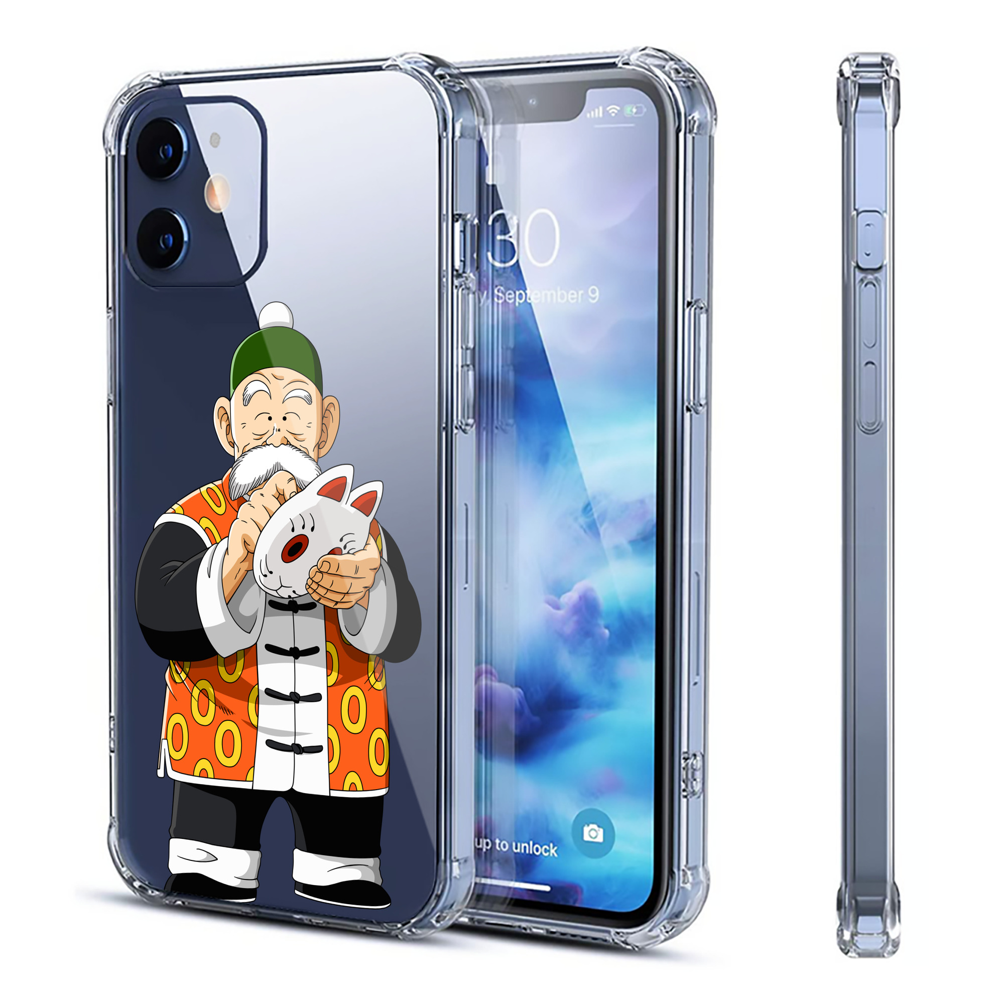（画像用） ドラゴンボール 亀仙人（かめせんにん） DRAGON BALL Master Roshi Kame Sennin 【iPhone 12シリーズ対応】透明スマホケース（クリアソフトケース）